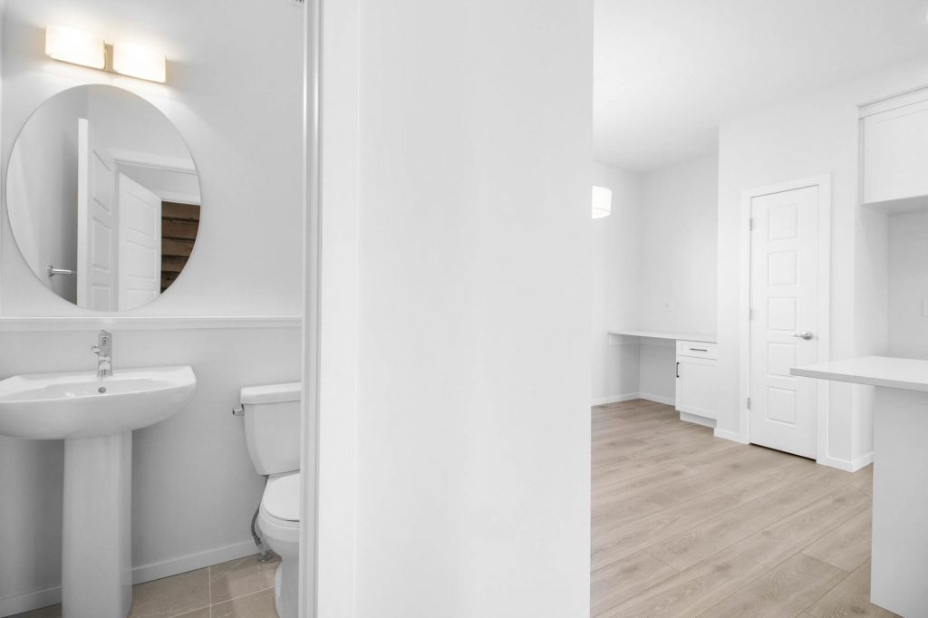 Main floor powder room off kitchen